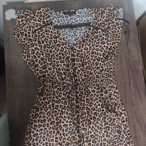 Caroline Morgan Leopard Print Midi Dress Size M - New Without Tags